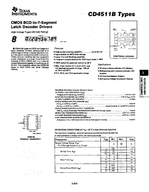 CD4511B Datasheet(PDF) .